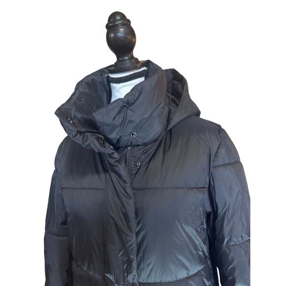 Banana Republic WATER RESISTANT PUFFER JACKET NWT XS few long black retail $220 - Picture 7 of 10